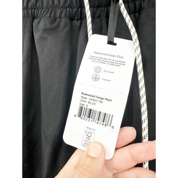 Varley Eastwood Black Zip Leg Cargo Pants Size Small NWT Gorpcore Athleisure - Picture 6 of 6